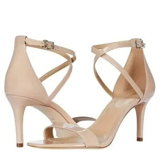MICHAEL Michael Kors Ava Mid Sandal Strappy High Heels Light Blush Womens Sz 10M - Picture 1 of 8